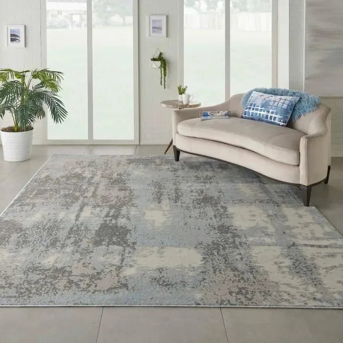 Etchings ETC02 Grey/Light Blue Rug