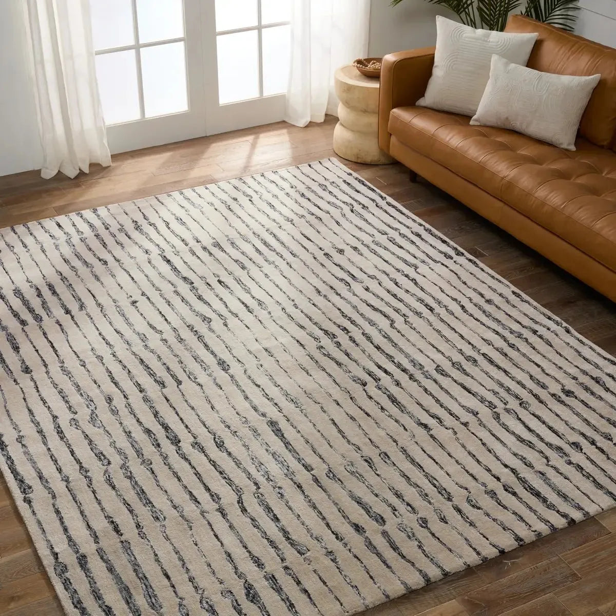 Etho by Nikki Chu ENK13 Saville Fog/Peat Rug - Rug & Home