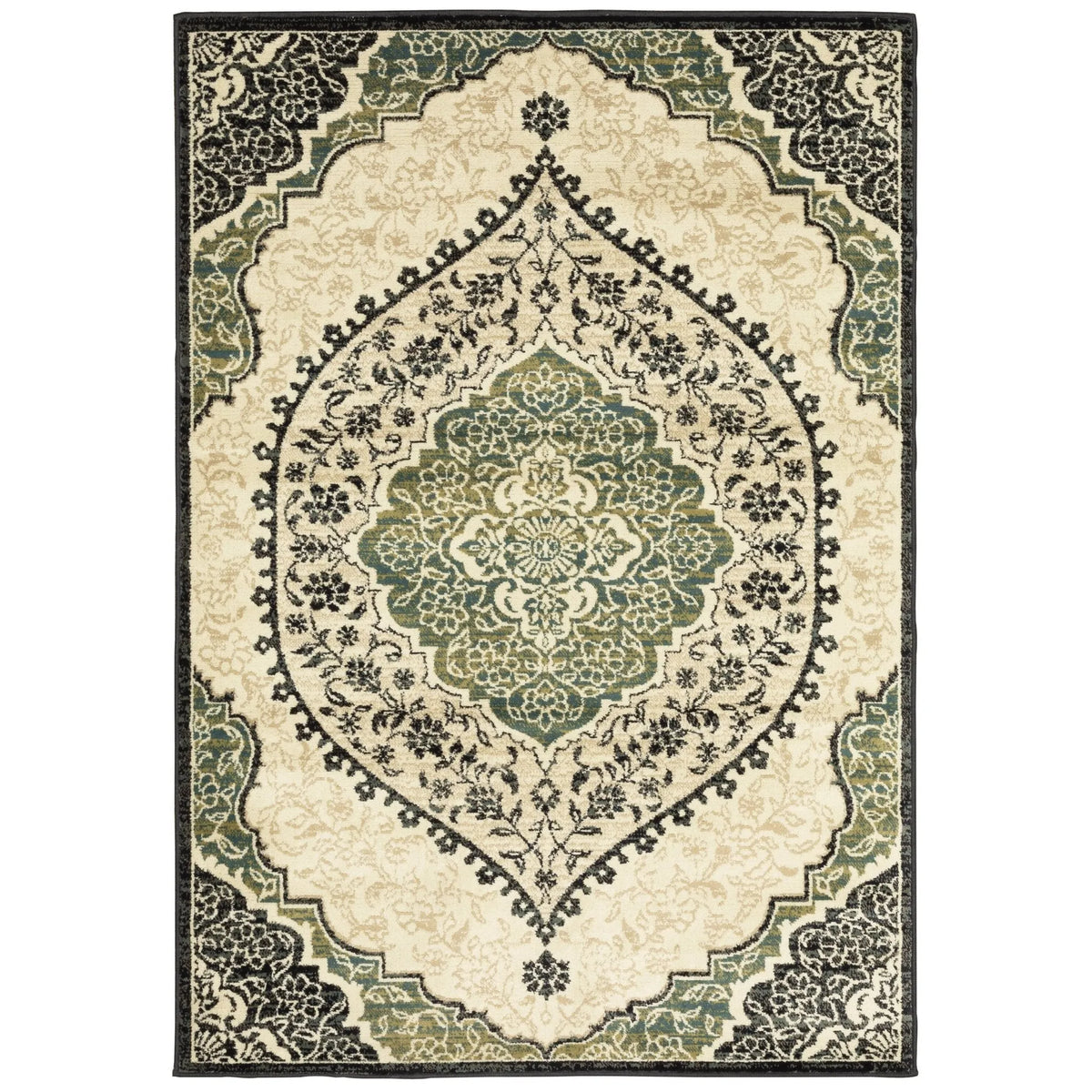 Evandale 9850B Ivory/Navy Rug - Rug & Home