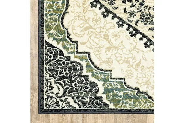 Evandale 9850B Ivory/Navy Rug - Rug & Home