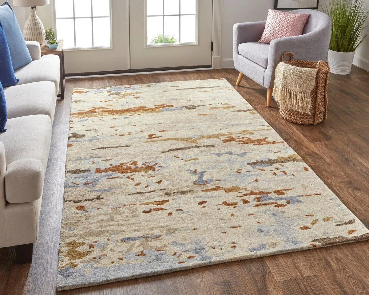 Everley EVE8644F Ivory/Blue Rug