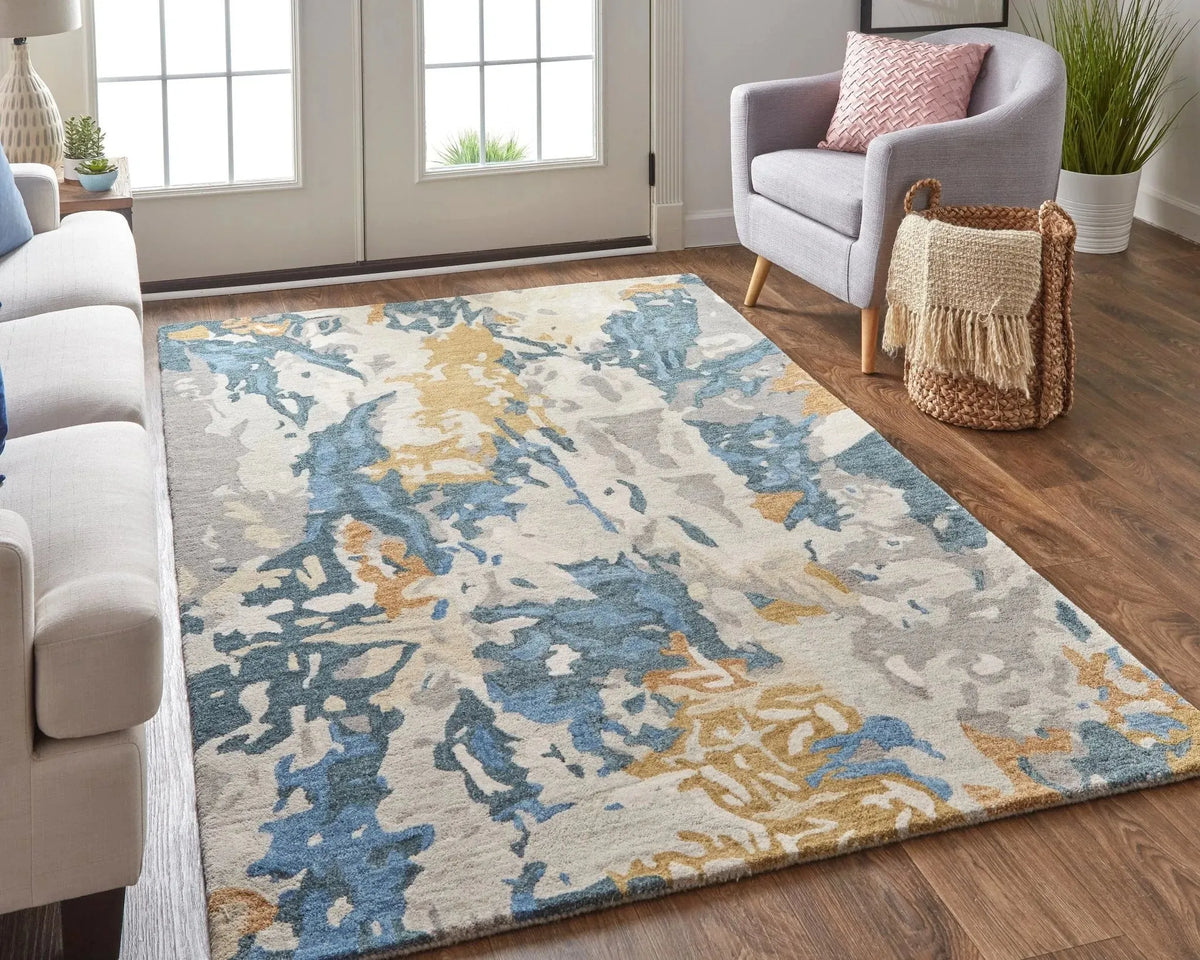 Everley EVE8645F Gray/Blue Rug