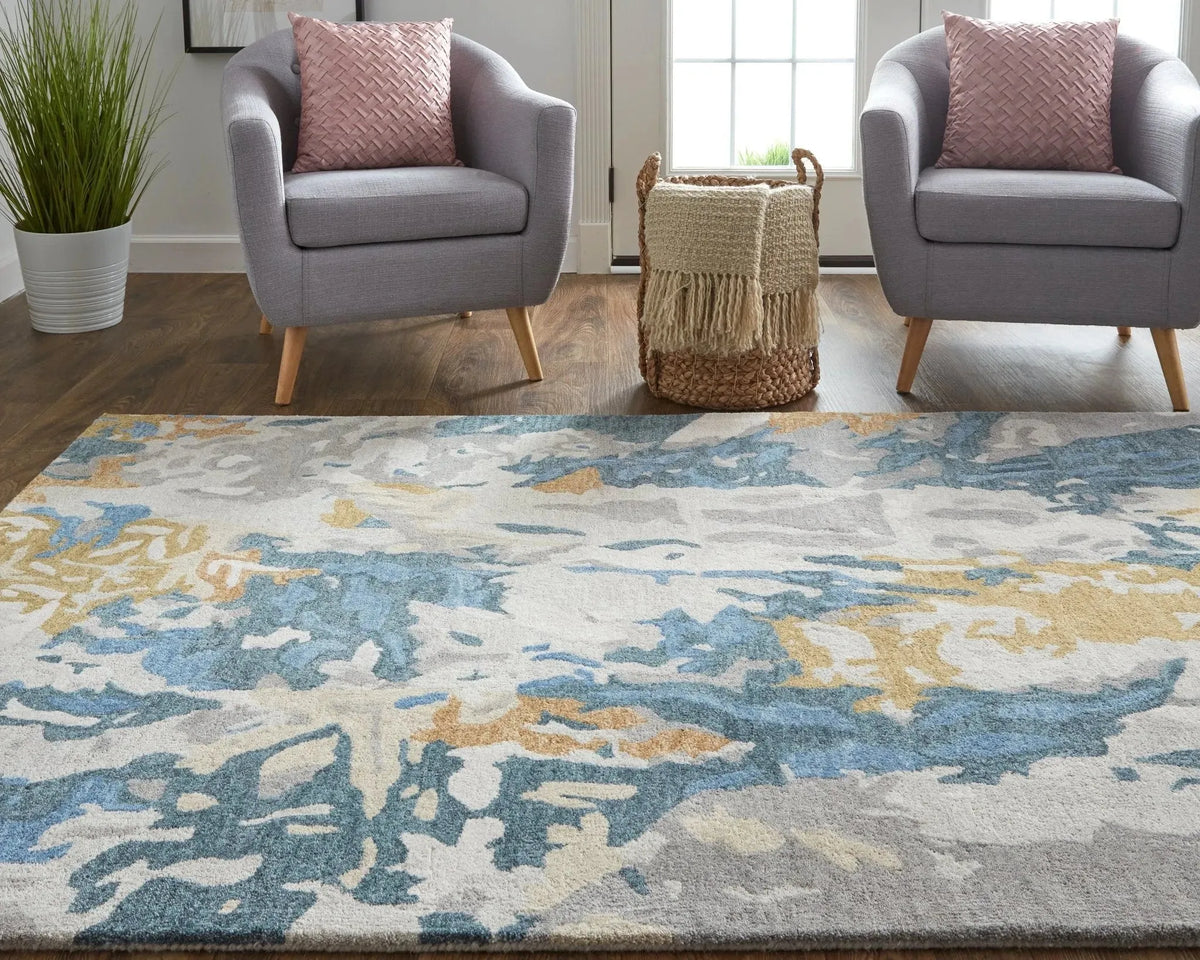 Everley EVE8645F Gray/Blue Rug
