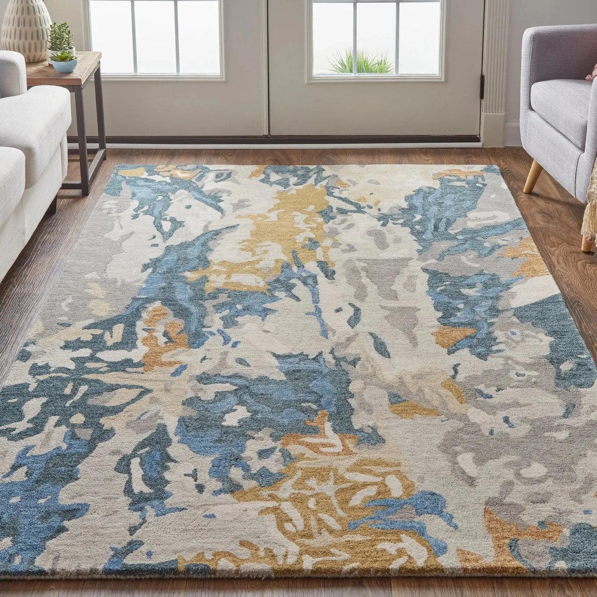 Everley EVE8645F Gray/Blue Rug