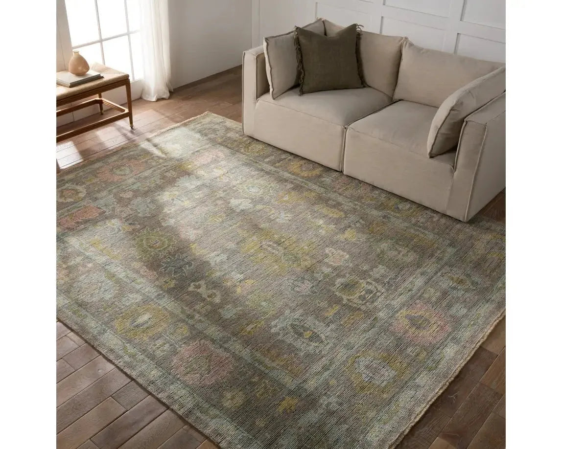 Everly EVE01 Green Rug - Rug & Home