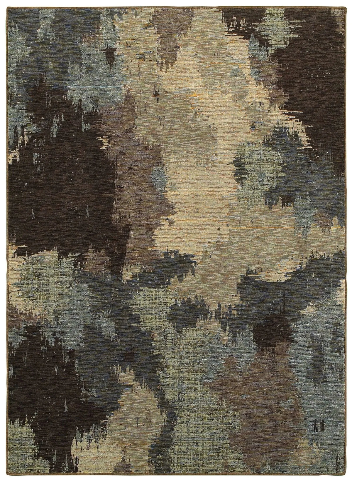 Evolution 8011B Blue/ Brown Rug - Rug & Home