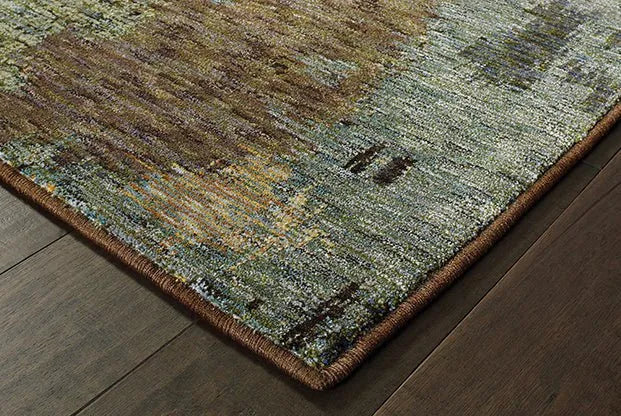 Evolution 8011B Blue/ Brown Rug - Rug & Home