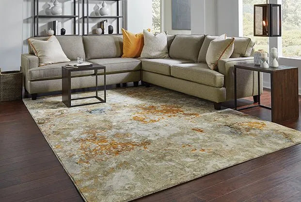 Evolution 8031B Gold/ Beige Rug - Rug & Home