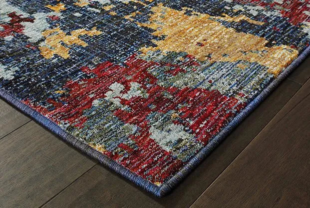 Evolution 8036C Blue/ Red Rug - Rug & Home