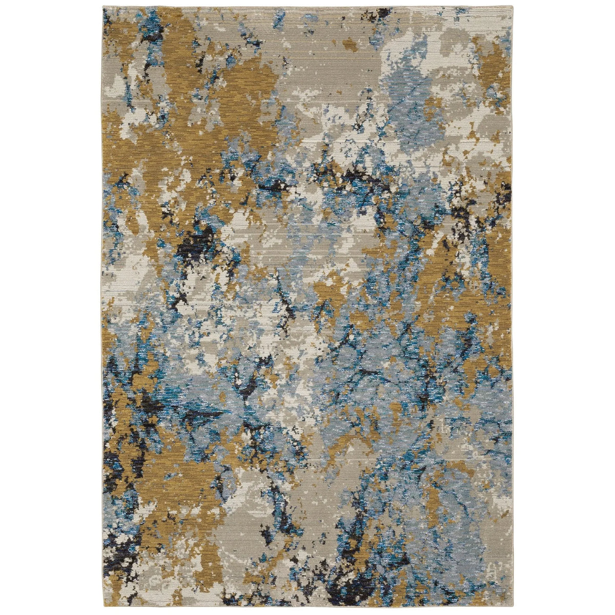 Evolution 980A Blue/Gold Rug - Rug & Home