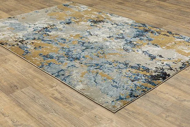 Evolution 980A Blue/Gold Rug - Rug & Home