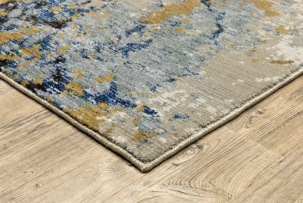 Evolution 980A Blue/Gold Rug - Rug & Home