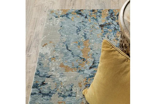 Evolution 980A Blue/Gold Rug - Rug & Home