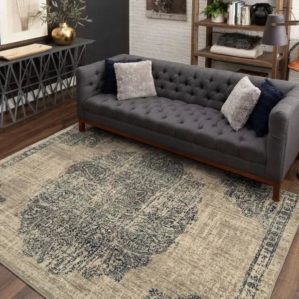 Expressions Dharma Medallion Indigo by Scott Living 91672 50102 Rug