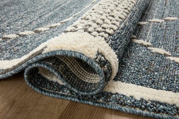 Fabian FAB-01 Denim/Charcoal Rug - Rug & Home