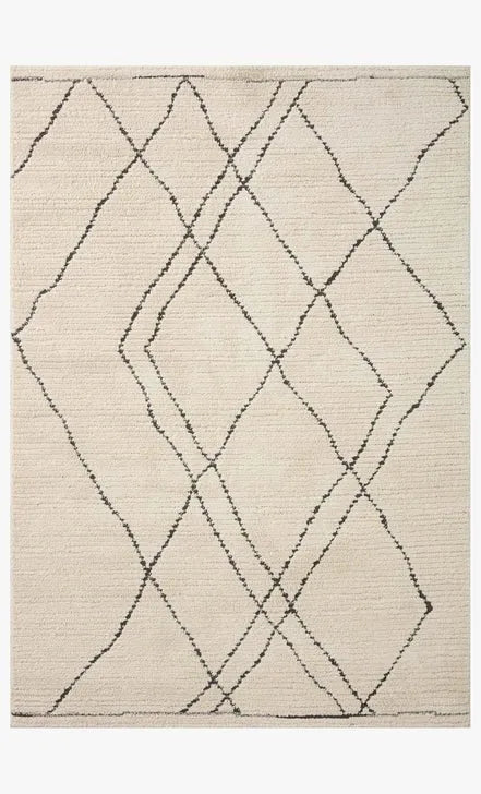 Fabian FAB-02 Ivory/Charcoal Rug - Rug & Home