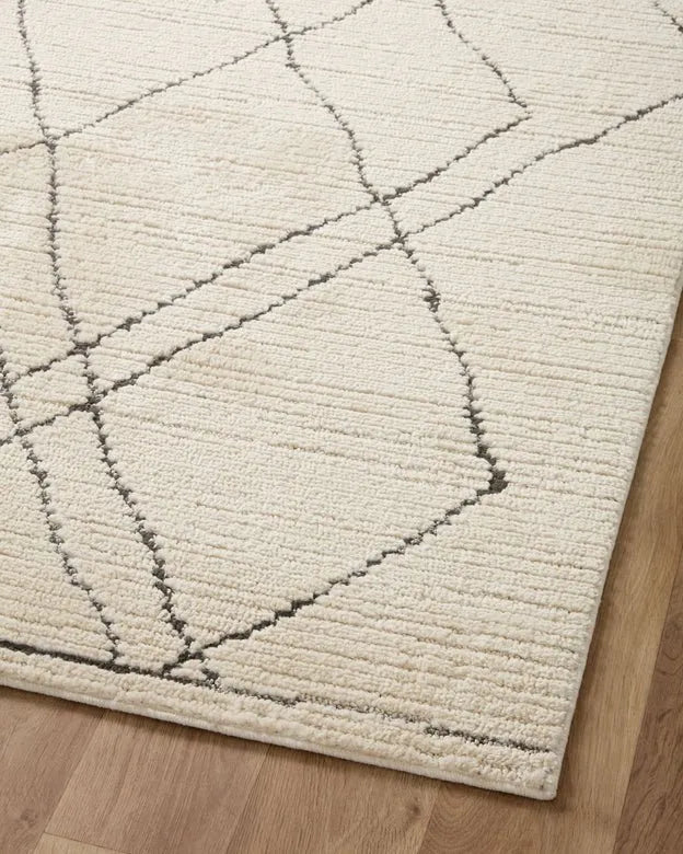 Fabian FAB-02 Ivory/Charcoal Rug - Rug & Home