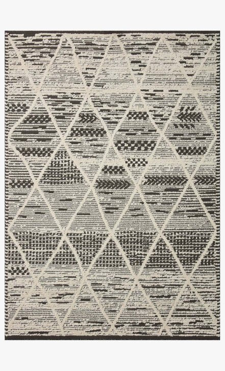 Fabian FAB-03 Charcoal/Ivory Rug - Rug & Home