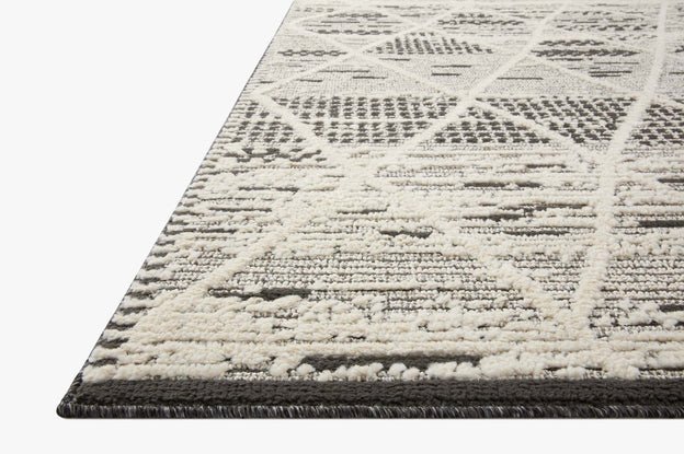 Fabian FAB-03 Charcoal/Ivory Rug - Rug & Home