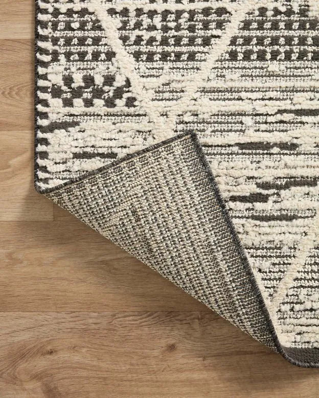 Fabian FAB-03 Charcoal/Ivory Rug - Rug & Home