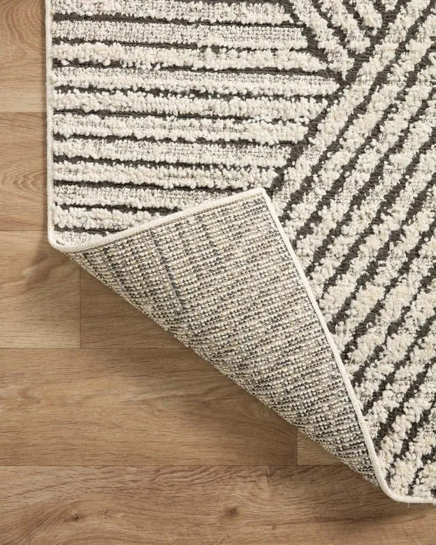 Fabian FAB-06 Charcoal/Ivory Rug - Rug & Home