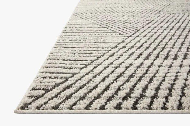 Fabian FAB-06 Charcoal/Ivory Rug - Rug & Home