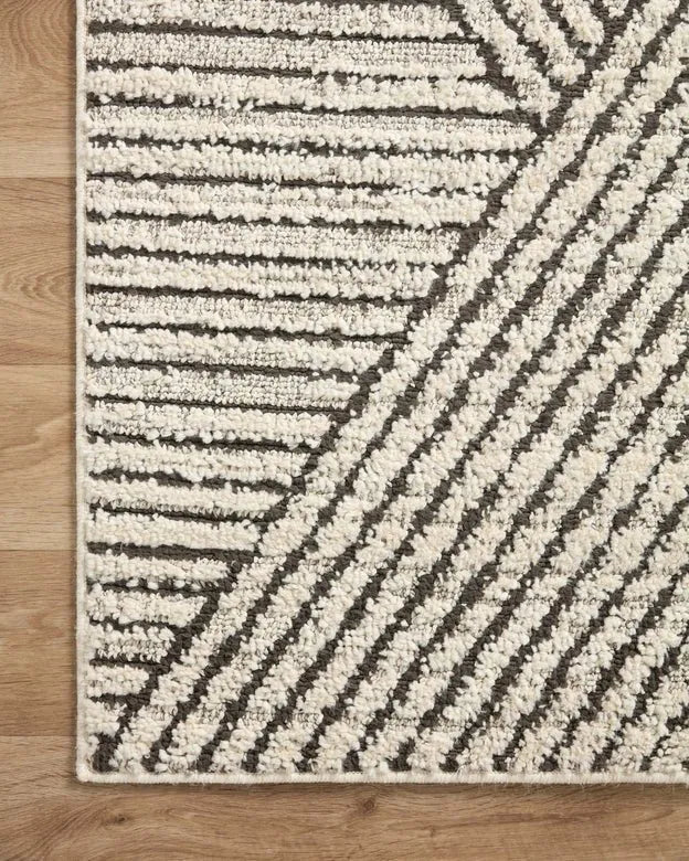 Fabian FAB-06 Charcoal/Ivory Rug - Rug & Home