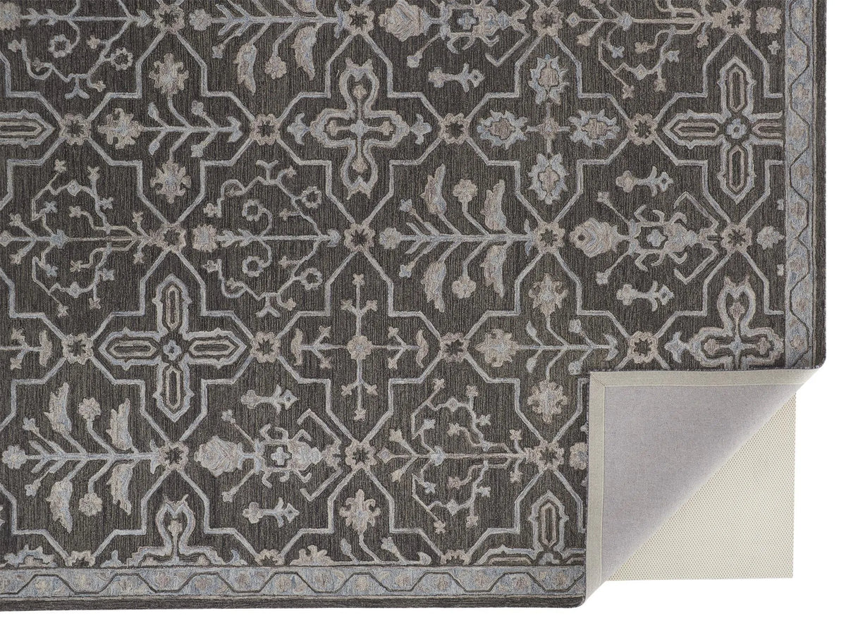 Fallon 8839F Gray/Black Rug - Rug & Home