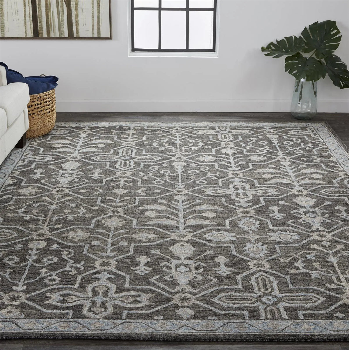 Fallon 8839F Gray/Black Rug - Rug & Home