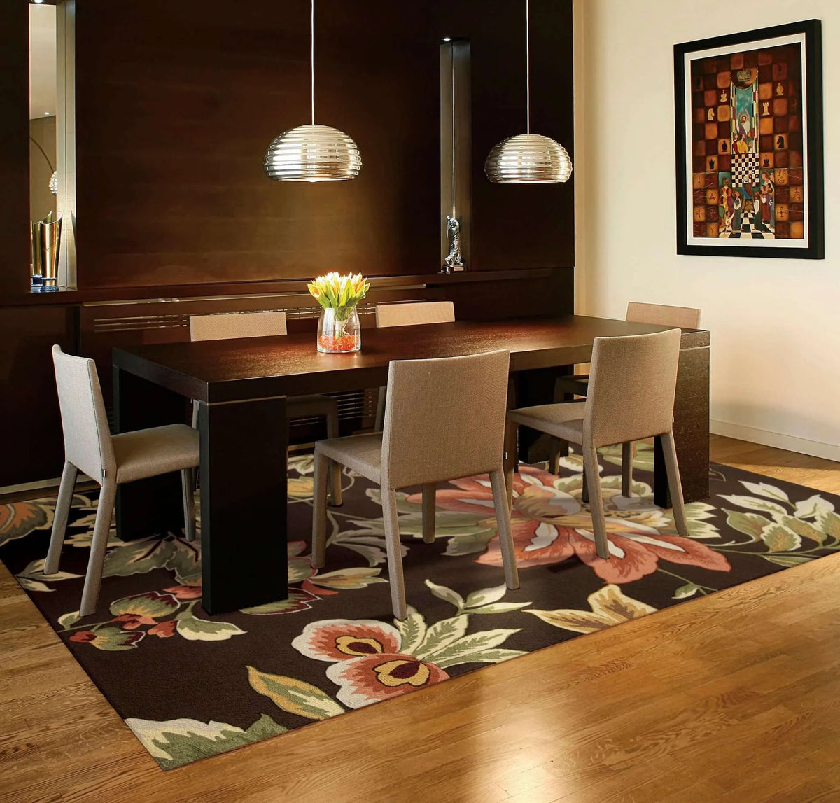 Fantasy FA11 Chocolate Rug - Rug & Home