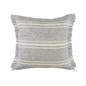 Farmhouse Stripe Lr07598 Gray/White Pillow - Rug & Home