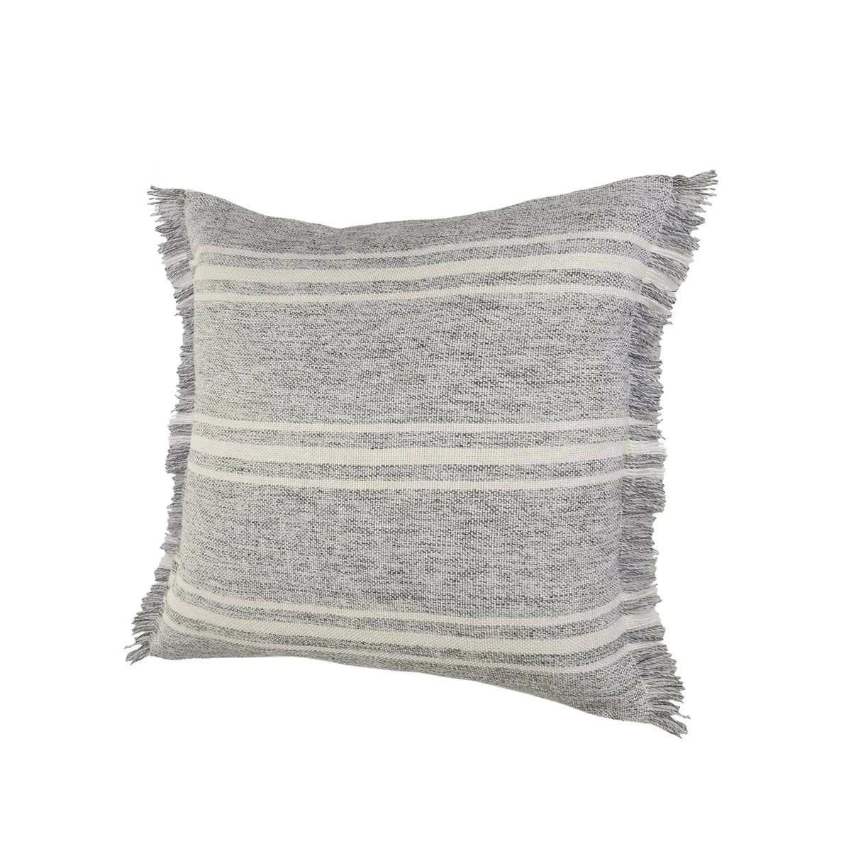 Farmhouse Stripe Lr07598 Gray/White Pillow