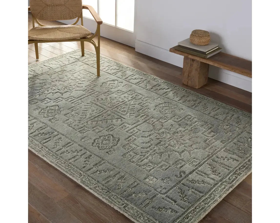 Farryn FAR03 Green Rug - Rug & Home