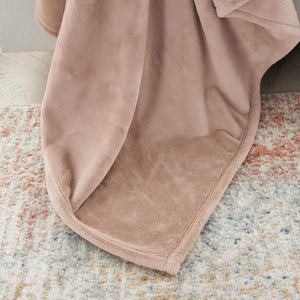 Faux Fur AP102 Blush Throw Blanket - Rug & Home