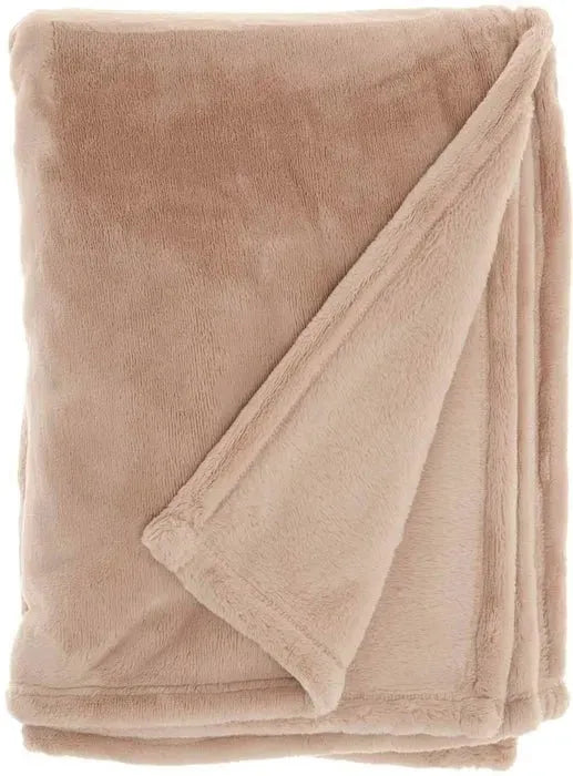 Faux Fur AP102 Blush Throw Blanket - Rug & Home