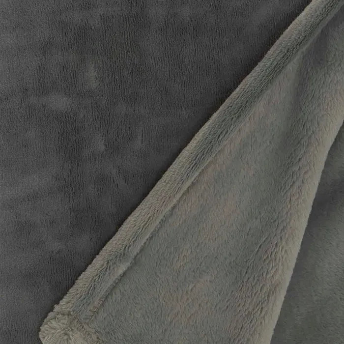Faux Fur AP102 Charcoal Throw Blanket