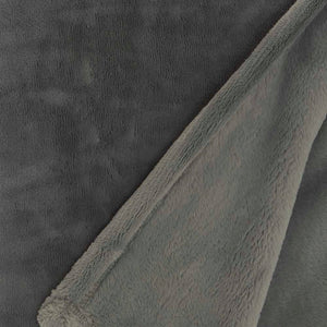 Faux Fur AP102 Charcoal Throw Blanket - Rug & Home