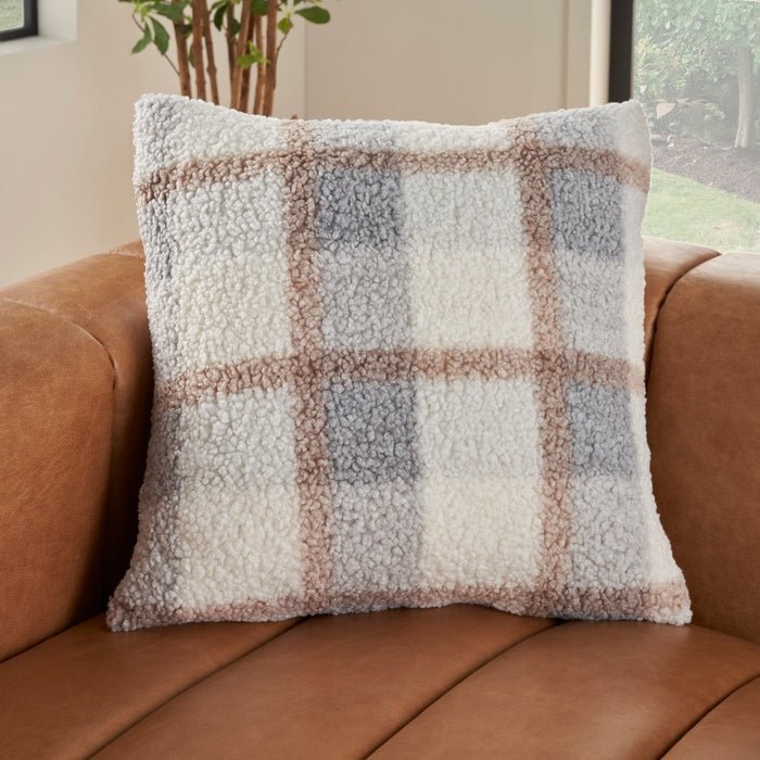 Faux Fur RD320 Blue Pillow - Rug & Home