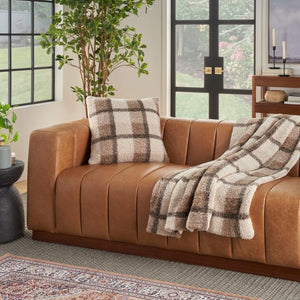 Faux Fur RD320 Brown Throw Blanket - Rug & Home
