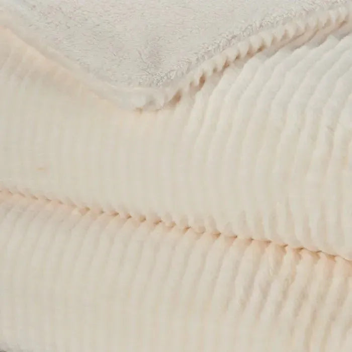 Faux Fur RD639 Ivory Throw Blanket