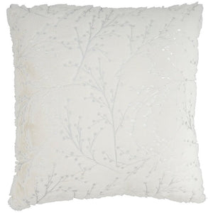 Faux Fur SN107 Ivory/Silver Pillow - Rug & Home