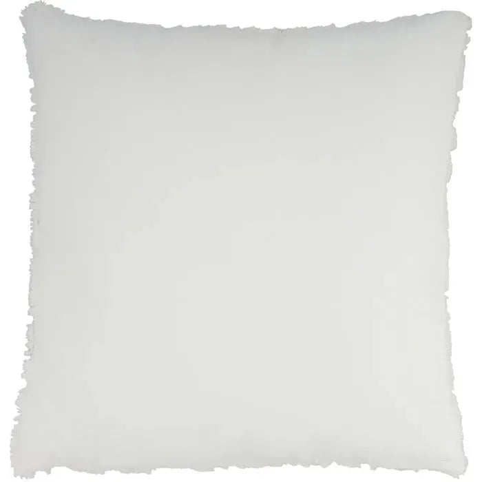 Faux Fur SN107 Ivory/Silver Pillow