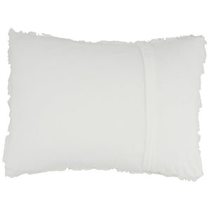 Faux Fur SN107 Ivory/Silver Pillow - Rug & Home