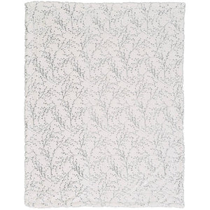 Faux Fur SN107 Ivory/Silver Throw Blanket - Rug & Home