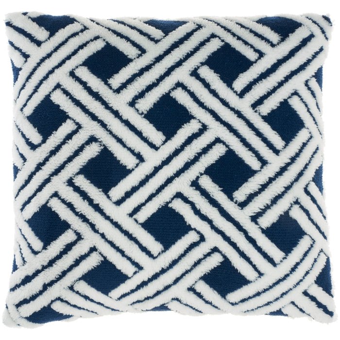 Faux Fur TL901 Navy Pillow - Rug & Home