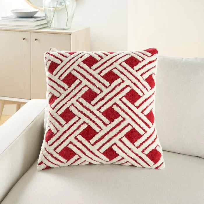 Faux Fur TL901 Red Pillow - Rug & Home