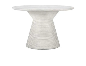 Fern 47" Outdoor Round Dining Table White - Rug & Home