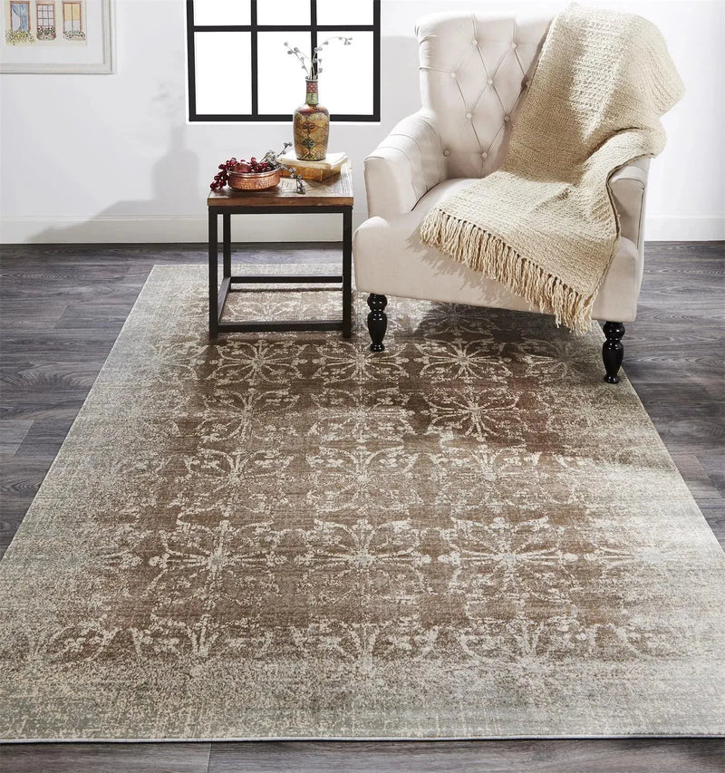 Fiona 6223267F Brown/Ivory Rug Rug & Home