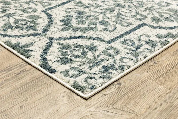 Fiona 4929A Ivory/Blue Rug - Rug & Home