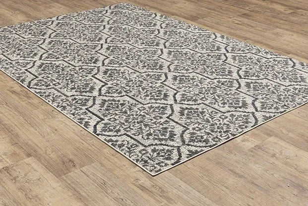 Fiona 4929A Ivory/Blue Rug - Rug & Home